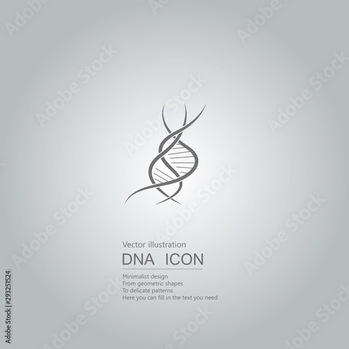 DNA icon design. Isolated on grey background.