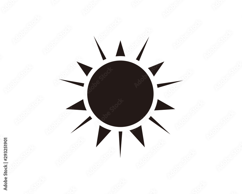 Sun icon symbol vector