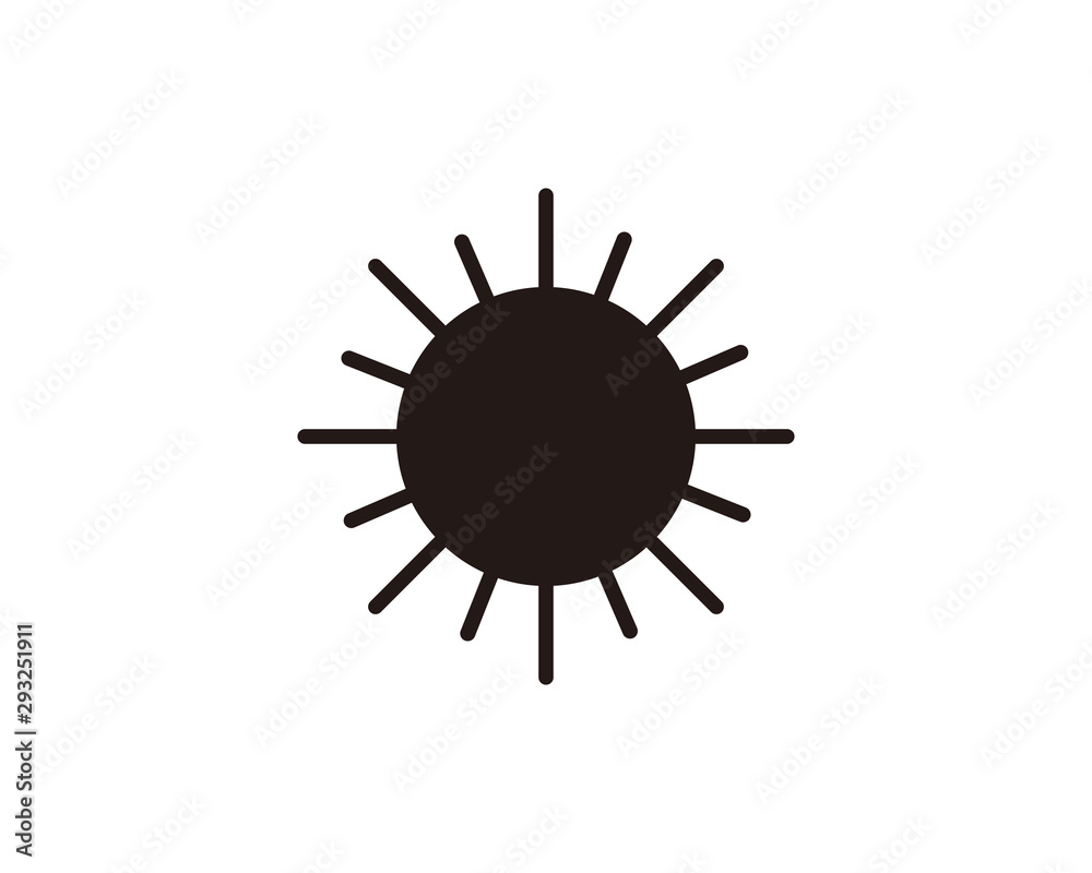 Sun icon symbol vector