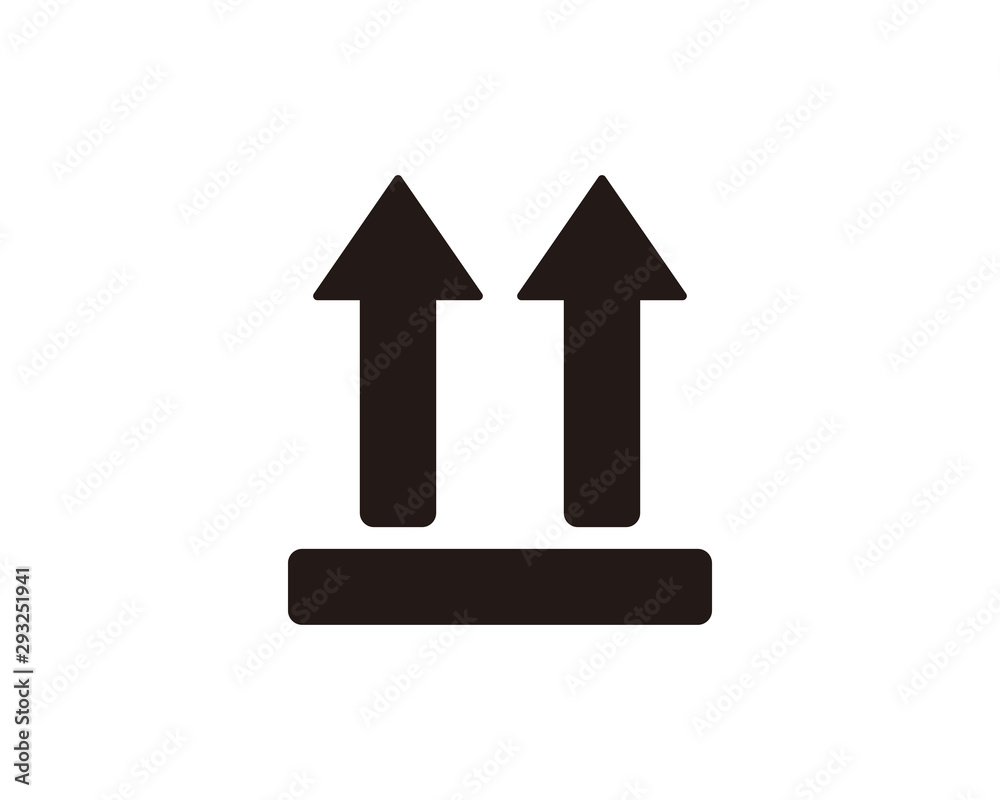 This way up icon symbol vector This way up icon symbol vector