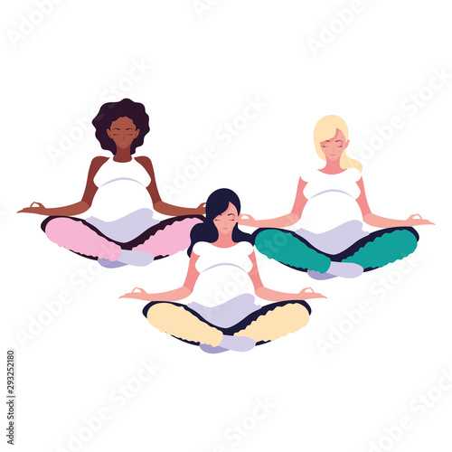 Isolated pregnant women design icon