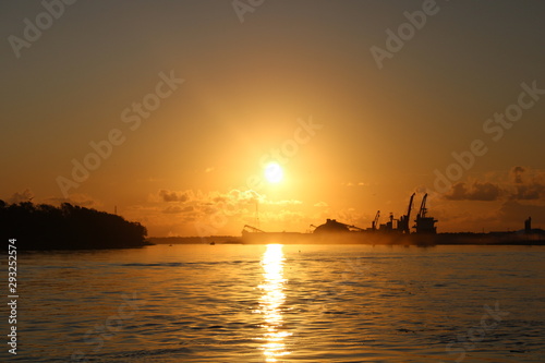 sunrise on the river