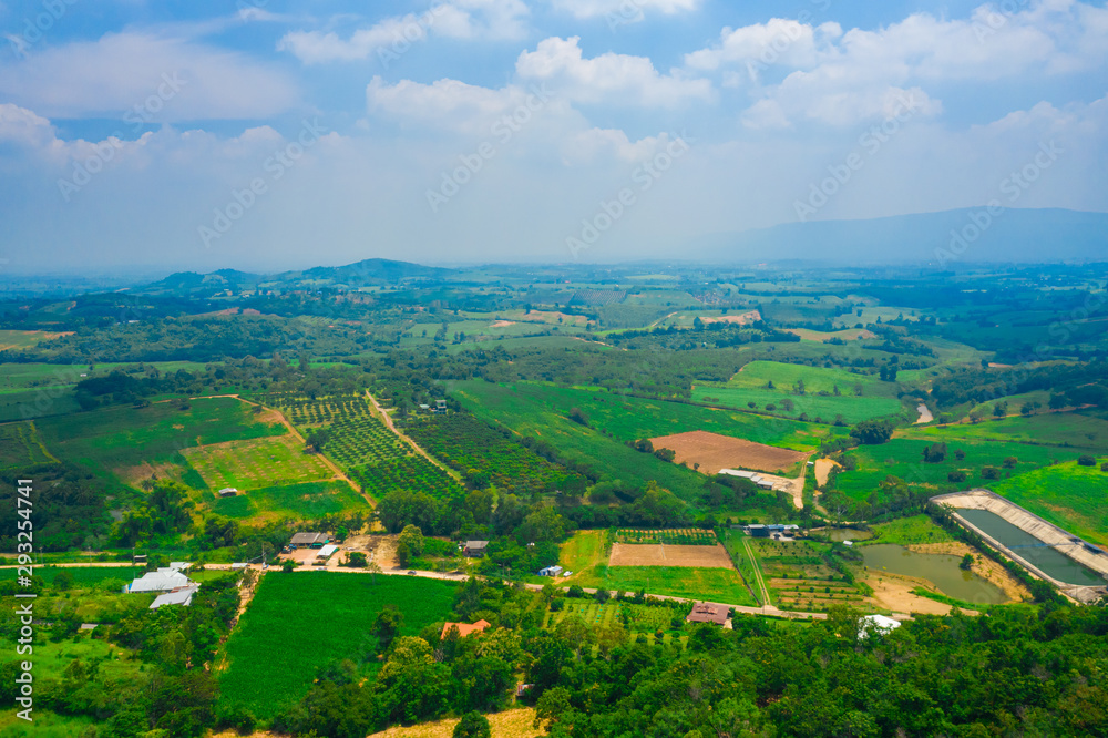 Aerial landscape of Nakornratchasrima province, Thailand
