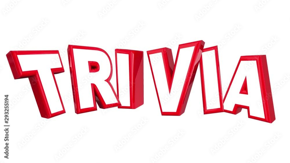 Trivia Contest Quiz Game Night Letters Word 3d Animation