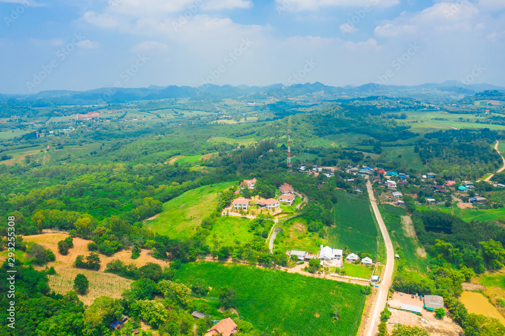 Aerial landscape of Nakornratchasrima province, Thailand