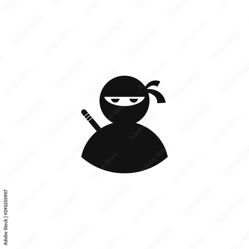 Ninja warrior icon. Simple black ninja logo illustration design Stock  Vector | Adobe Stock