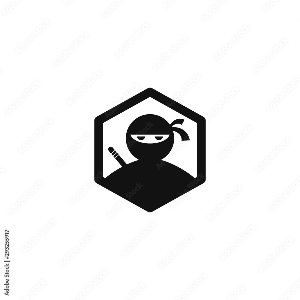 Ninja warrior icon. Simple black ninja logo illustration design Stock  Vector | Adobe Stock
