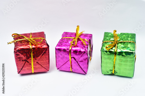 Gift box Merry Christmas Happy New Year concept  2019-2020