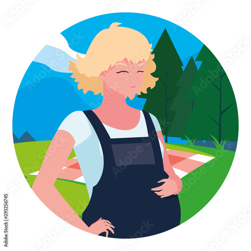 Isolated pregnant woman design icon