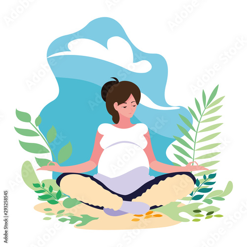 Isolated pregnant woman design icon