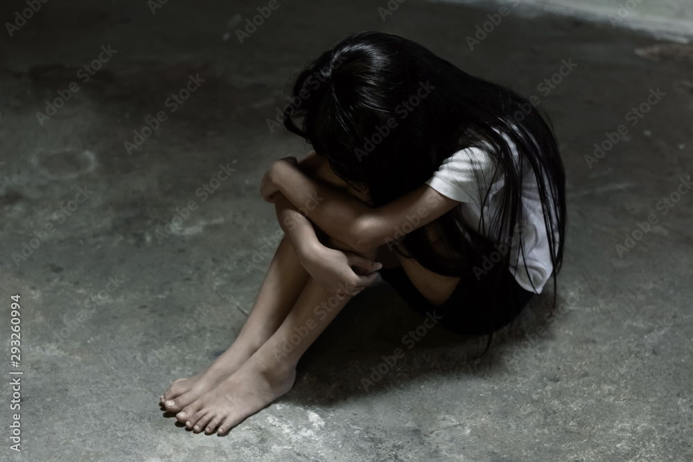 young homeless despair child,traumatized young girl young homeless despair child,traumatized young girl