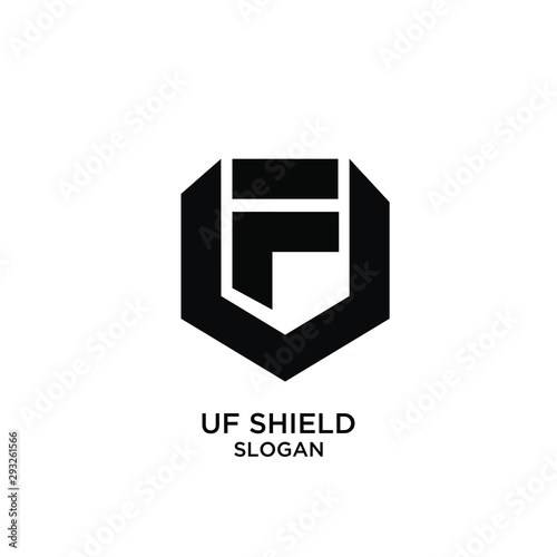 f v shield logo icon design vector illustration