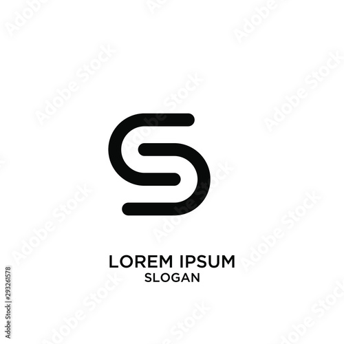 s technology logo icon design vector