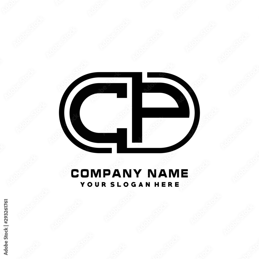 C initial letters looping linked oval elegant logo blue, black C initial letters looping linked oval elegant logo blue, black
