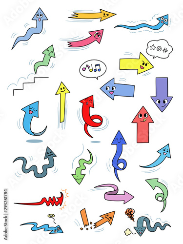 Various funny cartoon expression arrows