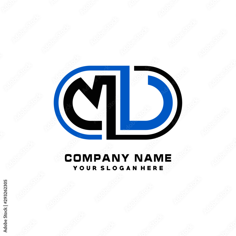 MU initial letters looping linked oval elegant logo blue, black MU initial letters looping linked oval elegant logo blue, black