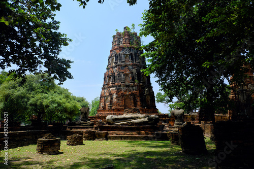 heritage old temple Ayuttha of thailand