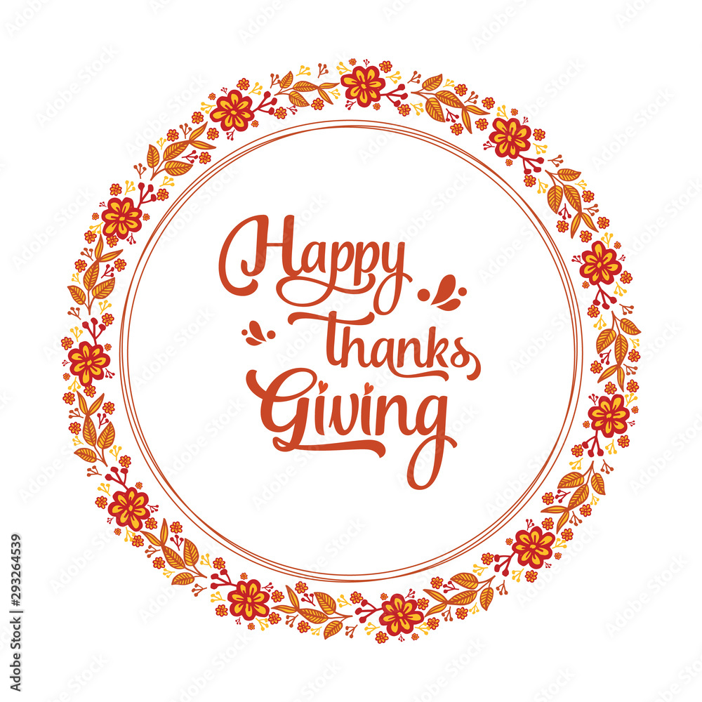 Place for text, thanksgiving, with decorative element of autumn leaf flower frame. Vector Place for text, thanksgiving, with decorative element of autumn leaf flower frame. Vector