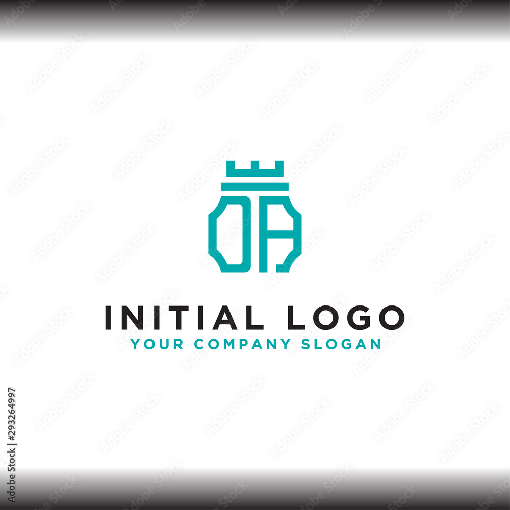 initial letter DA logo icon, the logo design inspiration for the company from. -Vectors
