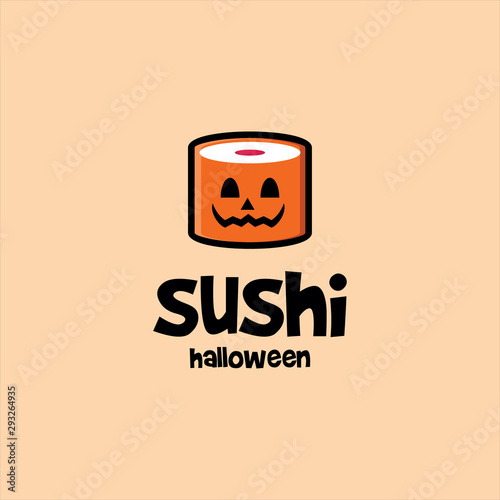sushi with the concept of the halloween logo