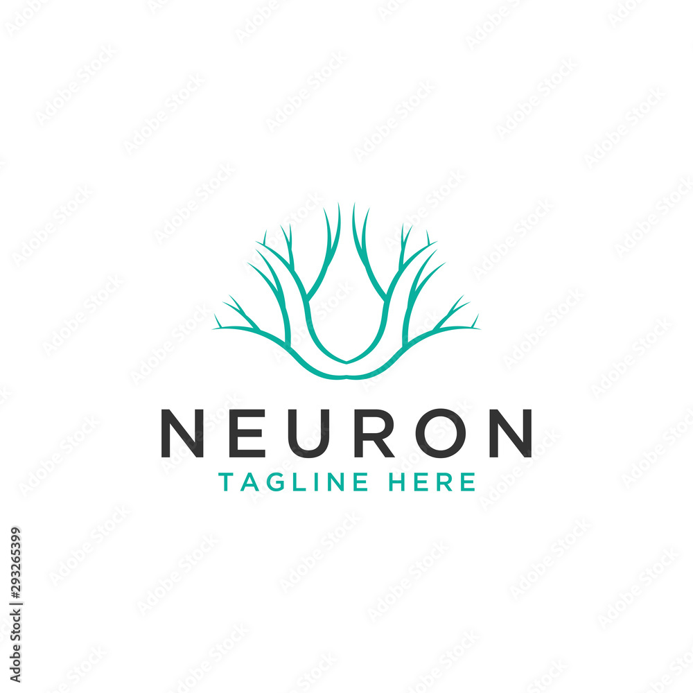Abstract Neuron logo template