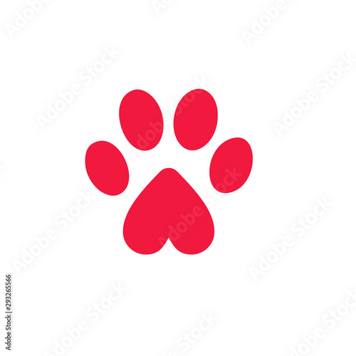 paw logo icon design template