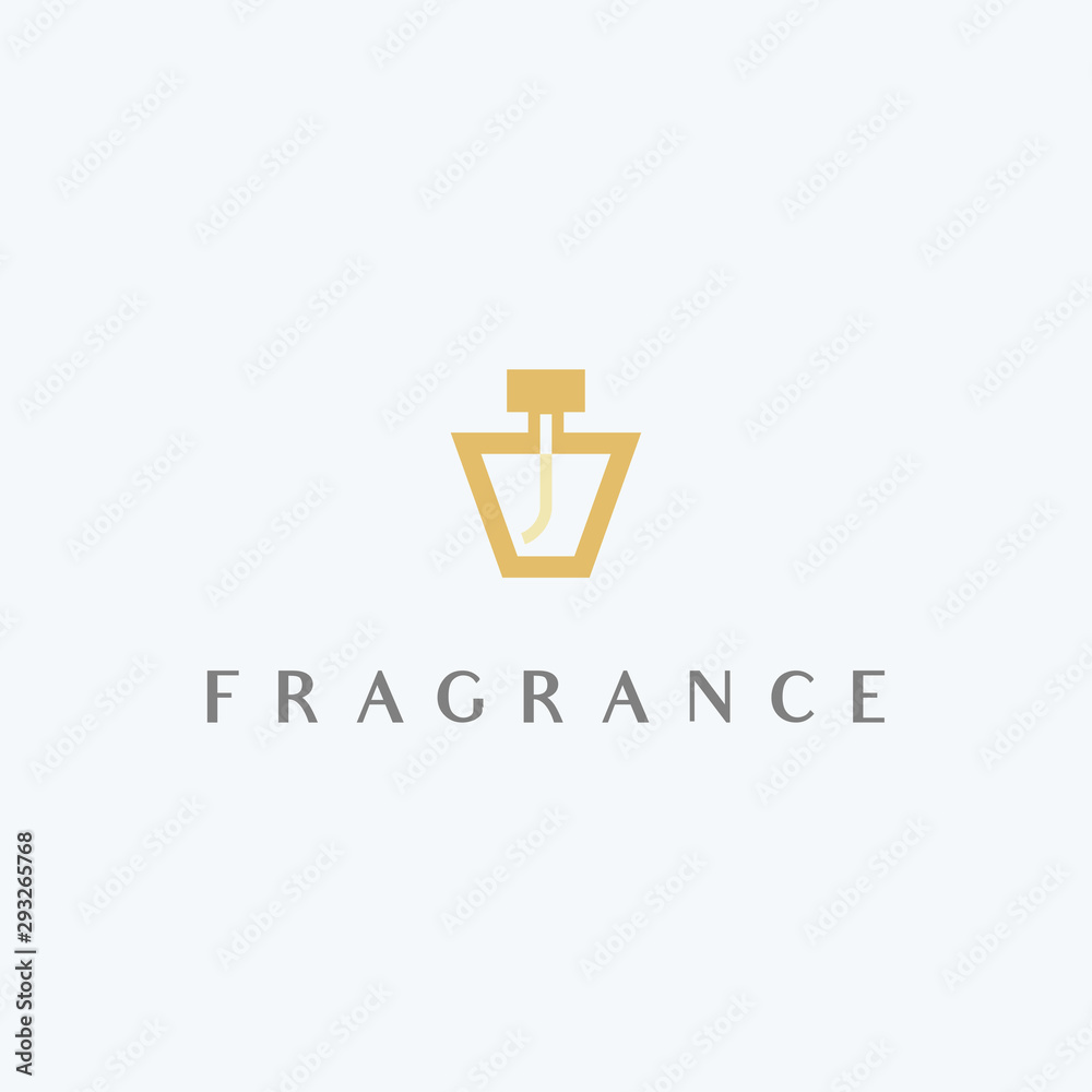 Abstract fragrance logo design. Perfume bottle icon illustration vector  vector de Stock | Adobe Stock