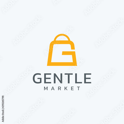 Letter G and shopping bag logo design