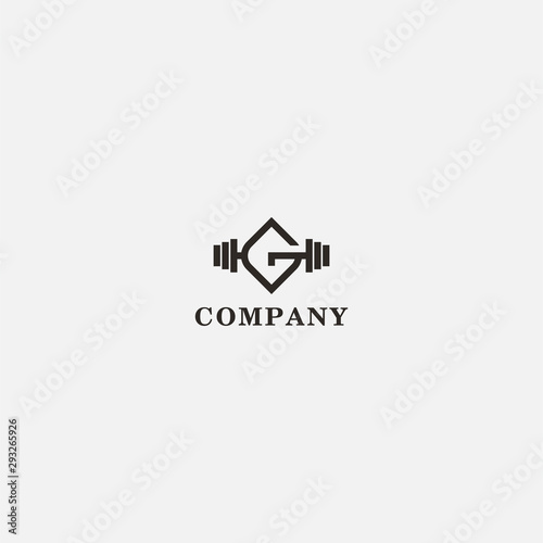 Free Download initial G fitness logo template - vector - GFXLoad