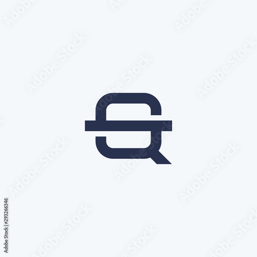 Initial QS logo design. Icon illustration vector