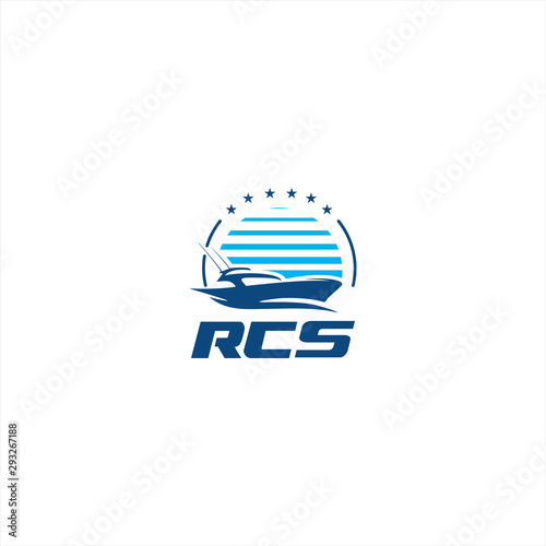 Speed Boat Logo Design Vector Illustration Template Idea