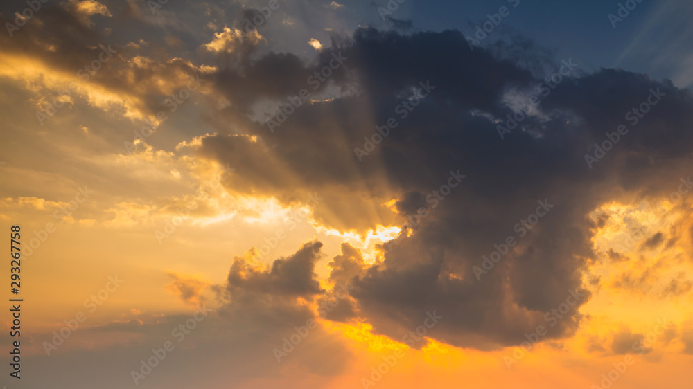 Fototapeta premium sunset in the sky.