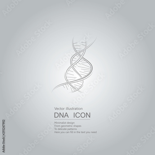 DNA icon design. Isolated on grey background.