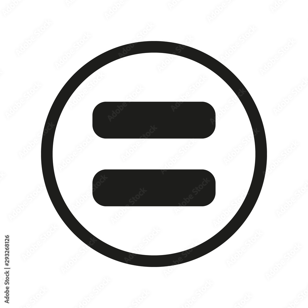  equal sign. flat style. equal icon illustration isolated on white ...