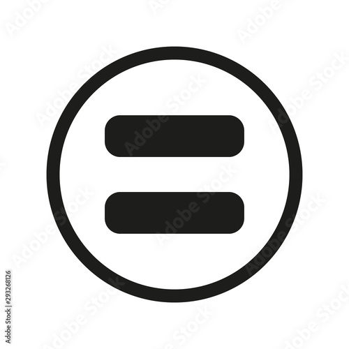 equal sign. flat style. equal icon illustration isolated on white background. equal icon for graphic design, Web site, UI. math symbols glyph icon. photo