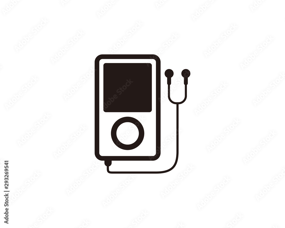 Music player icon symbol vector Music player icon symbol vector