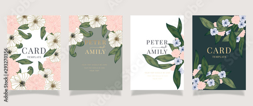 Luxury Floral Wedding invitation cards collection.