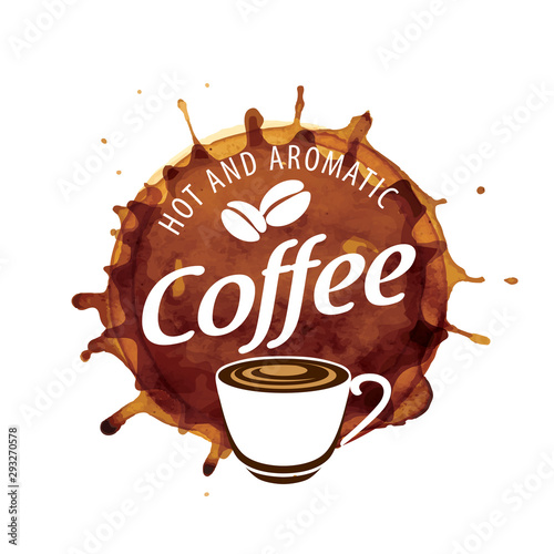 Coffee logo. Vector illustration on white background