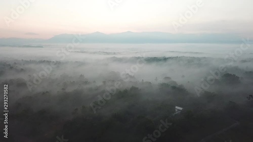 Sea of clouds at the rural area of Karangan, Kedah, Malaysia in morning. photo