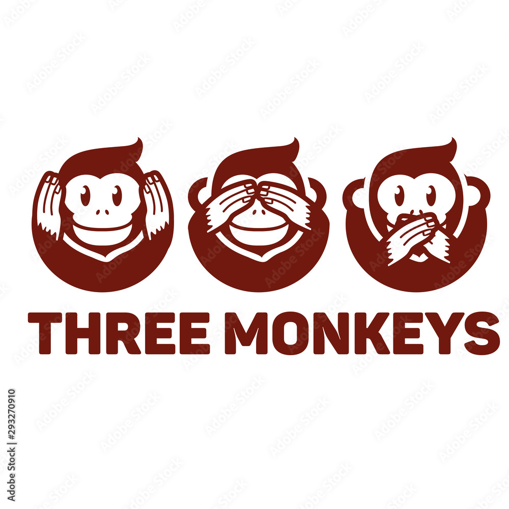 the tree monkeys logo design template vector the tree monkeys logo design template vector