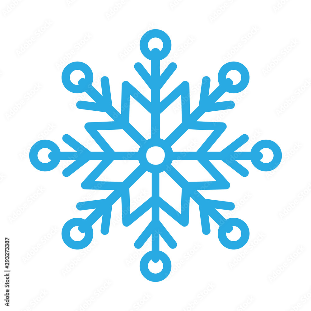 Unique Snowflake Icon Symbol Design