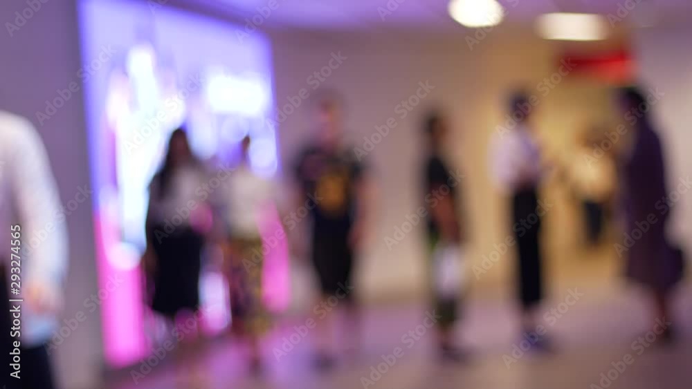 Blurred people and tourist walking in building. Blurred people and tourist walking in building.