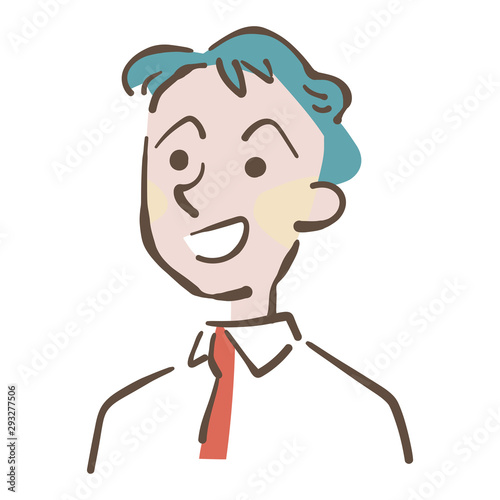 主張する男性　イラスト
