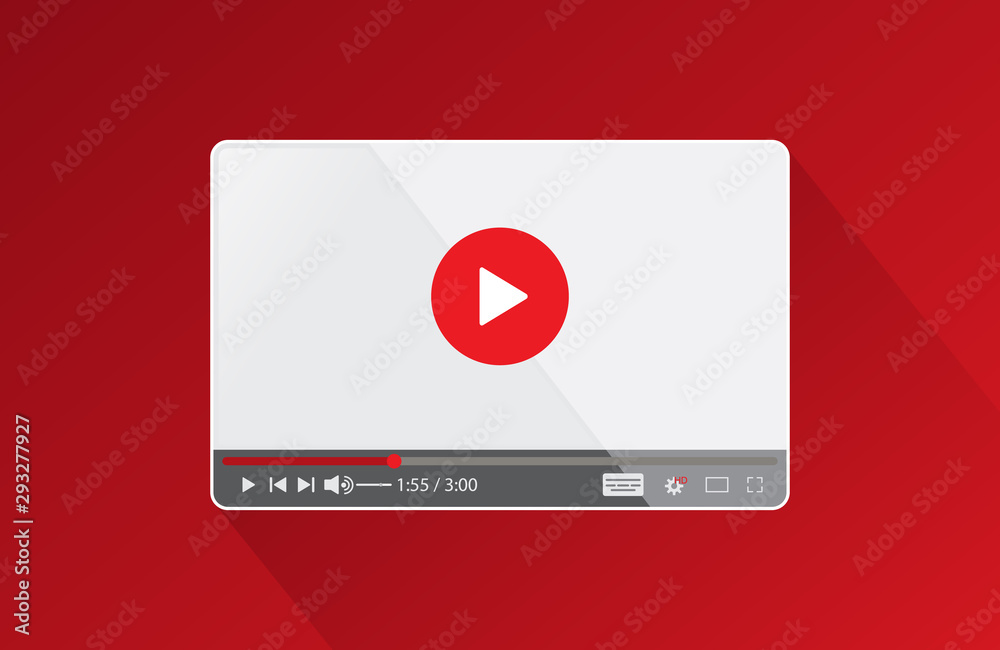 Screen video player background for a web site or application Screen video player background for a web site or application