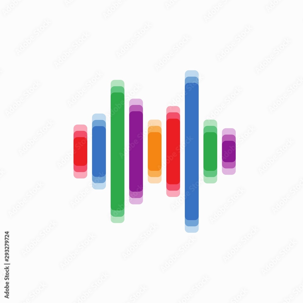 audio player colorful wave logo audio player colorful wave logo