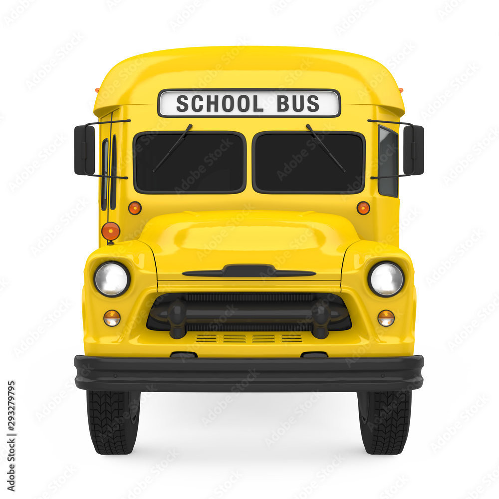 Vintage School Bus Isolated