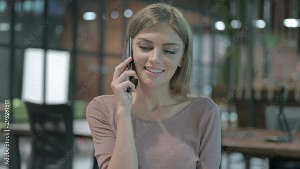 Portrait Shoot of Young Woman Talking on Cellphone Portrait Shoot of Young Woman Talking on Cellphone