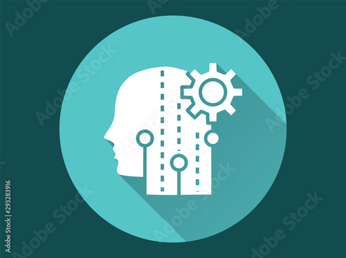 Artificial intelligence - vector icon for graphic and web design.