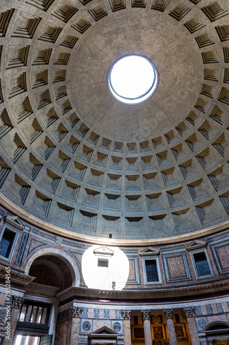 Details from interior of Pantheon in Rome, Italy