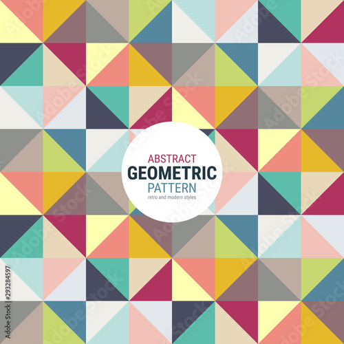 Abstract geometric pattern - retro and modern styles